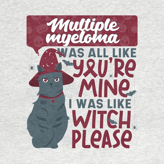 Funny Multiple Myeloma Mine Witch Please Halloween Black Cat by porcodiseno